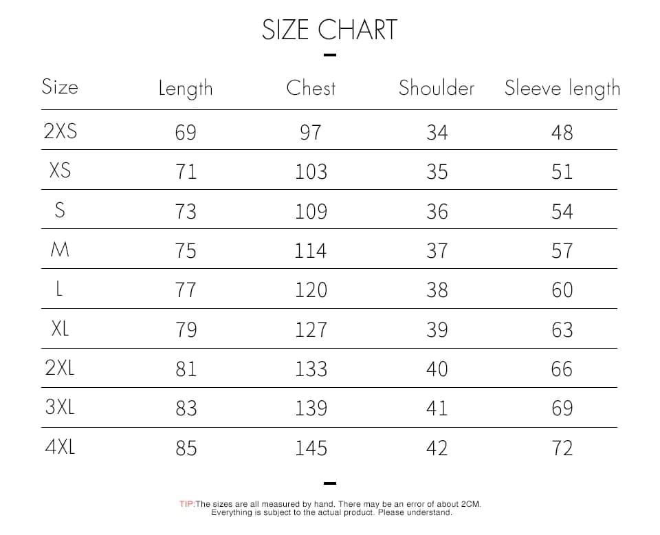 KIMONO SIZE CHART - Attack On Titan Store