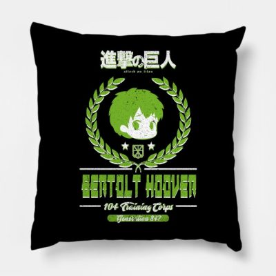 Attack On Titan Bertolt Hoover Grunge Style Throw Pillow Official Attack on Titan Merch