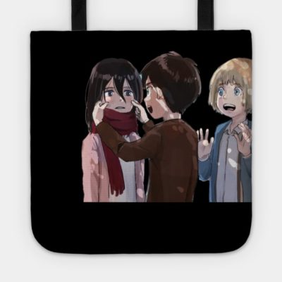 Eren Armin And Mikasa Attack On Titan Attack On Ti Tote Official Attack on Titan Merch