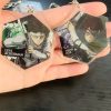 6CM Anime Attack On Titan Figure Levi Ackerman Mikasa Ackerman Armin Arlert Cosplay Acrylic Keychains Fans 5 - Attack On Titan Store