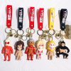 Anime Attack on Titan Keychains Cartoon Doll Silicone Pendant Keyholder Cute Keyring for Women Jewelry Fashion 1 - Attack On Titan Store