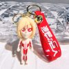 Anime Attack on Titan Keychains Cartoon Doll Silicone Pendant Keyholder Cute Keyring for Women Jewelry Fashion 4 - Attack On Titan Store