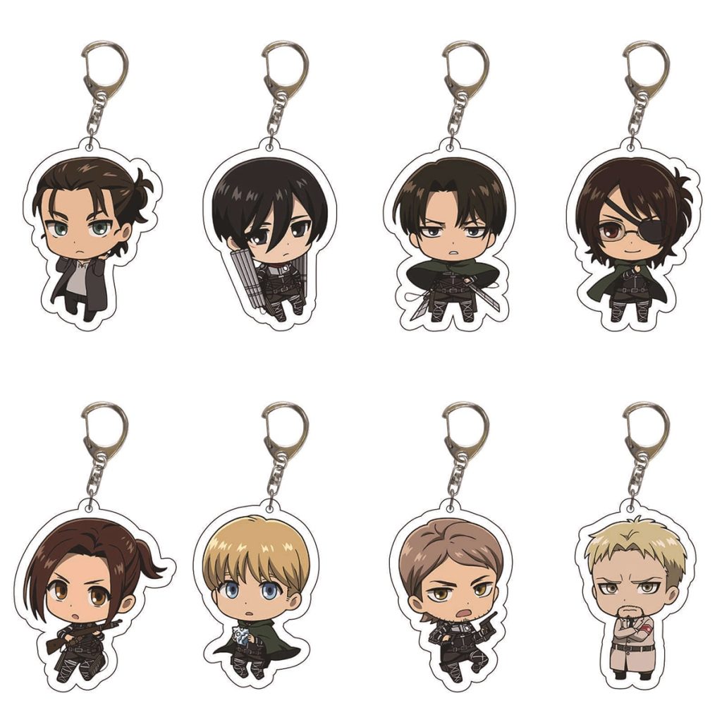 Anime Keychain Attack on Titan Cute Cartoon Keychain Car Accessories for Men Bag Pendant Shingeki No - Attack On Titan Store