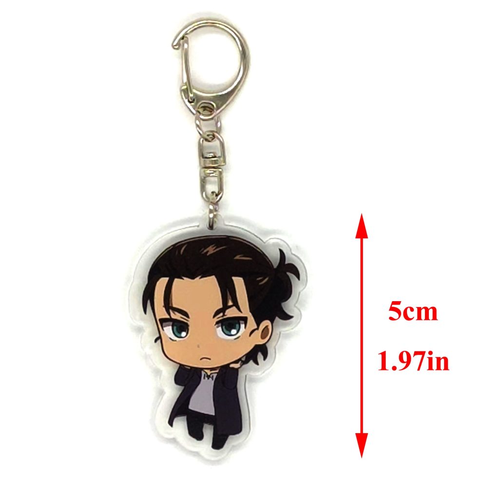 Anime Keychain Attack on Titan Cute Cartoon Keychain Car Accessories for Men Bag Pendant Shingeki No 3 - Attack On Titan Store