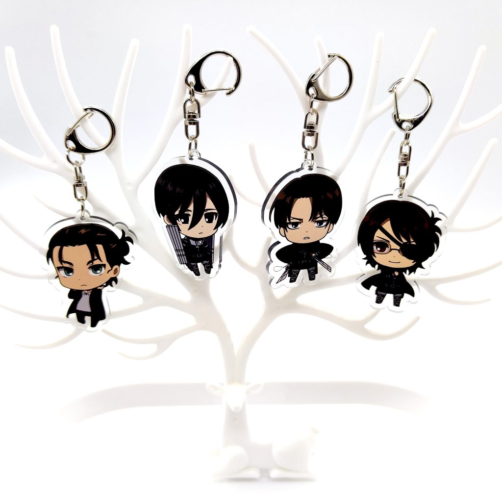 Anime Keychain Attack on Titan Cute Cartoon Keychain Car Accessories for Men Bag Pendant Shingeki No 4 - Attack On Titan Store