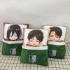 Attack On Titan Anime Plush Toys Levi Ackerman Mikasa Eren Pillow Cartoon Stuffed Toys Festival Kids 4 - Attack On Titan Store