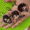 Cartoon Figure Attack on Titan Acrylic Key chain Anime Shingeki No Kyojin Eren Mikasa Levi Keychains - Attack On Titan Store