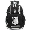 Hot Japanese Anime Attack On Titan Waterproof School Bags Laptop Rucksack Travel USB Backpack Large Capacity 3 - Attack On Titan Store