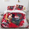 Japanese Anime Attack on Titan Comforter Bedding Set Duvet Cover Bed Set Quilt Cover Pillowcase King 19 - Attack On Titan Store