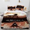 Japanese Anime Attack on Titan Comforter Bedding Set Duvet Cover Bed Set Quilt Cover Pillowcase King 2 - Attack On Titan Store