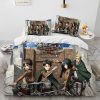 Japanese Anime Attack on Titan Comforter Bedding Set Duvet Cover Bed Set Quilt Cover Pillowcase King 6 - Attack On Titan Store