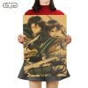 TIE LER Attack on Titan B Style Japanese Cartoon Comic Kraft Paper Poster Wall Stickers Home - Attack On Titan Store