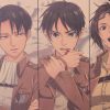 TIE LER Attack on Titan Character Collection Poster Classic Cartoon Anime Kraft Paper Wall Sticker Room 3 - Attack On Titan Store