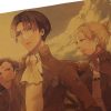 TIE LER Cartoon Comic Attack On Titan Poster Japanese Style Kraft Paper Wall Stickers Bar Poster 1 - Attack On Titan Store