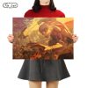 TIE LER Classic Anime Attack On Titan Posters Retro Kraft Paper Poster Bar Room Decor Painting - Attack On Titan Store