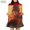 TIE LER Classic Japanese Anime Attack on Titan Poster Bar Home Decor Retro Kraft Paper Painting - Attack On Titan Store