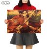 TIE LER Classic Japanese Anime Kraft Paper Retro Posters Room Bar Home Art Decorative Painting Attack - Attack On Titan Store