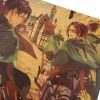 TIE LER Japan Anime Attack on Titan Poster Retro Style Home Decoration Poster Kraft Paper Wall 4 - Attack On Titan Store