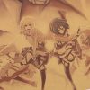 TIE LER Popular Classic Japanese Anime Attack on Titan Home Decor Retro Poster Prints Kraft Paper 2 - Attack On Titan Store