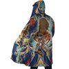 Trippy Eren Yeager Attack on Titan AOP Hooded Cloak Coat SIDE Mockup - Attack On Titan Store