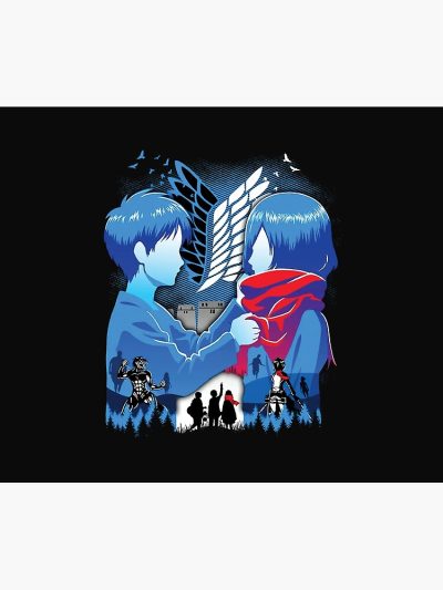 Eren Mikasa Attack On Titan Shirt, Shingeki No Kyojin Anime Shirt Tapestry Official Attack on Titan Merch