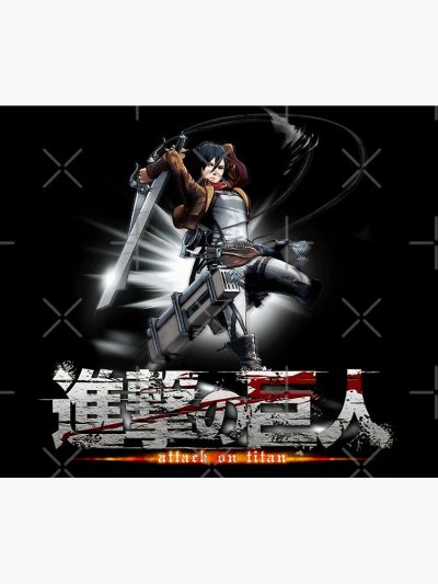 Mikasa Attack On Titan Anime Tapestry Official Attack on Titan Merch