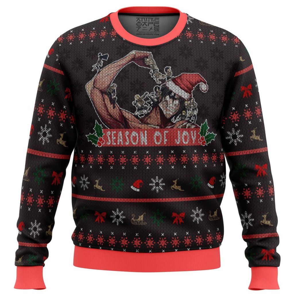 season of joy attack on titan premium ugly christmas sweater 630203 - Attack On Titan Store