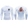 Anime Attack On Titan Compression Tshirt Men Running T Shirt Fitness Top Sport Quick Dry Long 2 - Attack On Titan Store