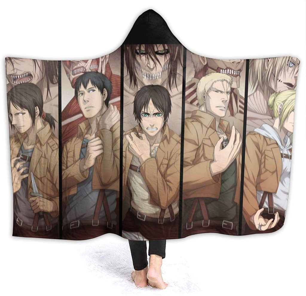 Anime Attack On Titan Hooded Blanket Levi Ackerman Sword Flannel Blanket 1afcf2 0 - Attack On Titan Store