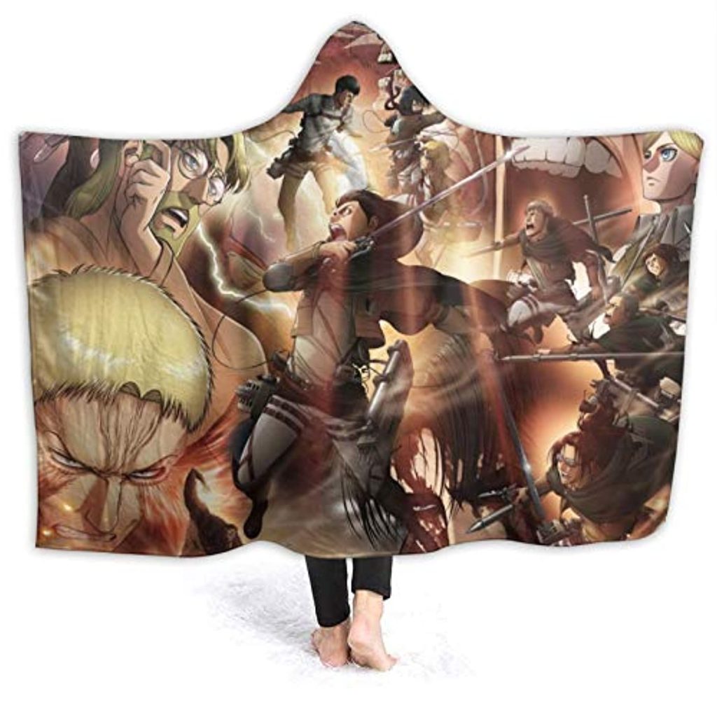 Anime Attack On Titan Hooded Blanket Manga Flannel Hooded Cloak ba9835 0 - Attack On Titan Store