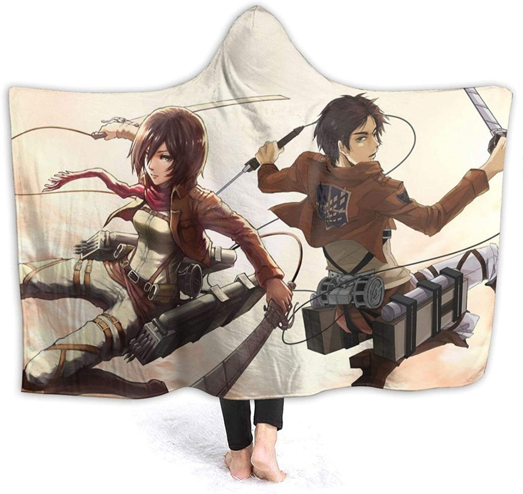 Anime Attack On Titan Throw Wearable Hooded Blanket 253456 0 - Attack On Titan Store