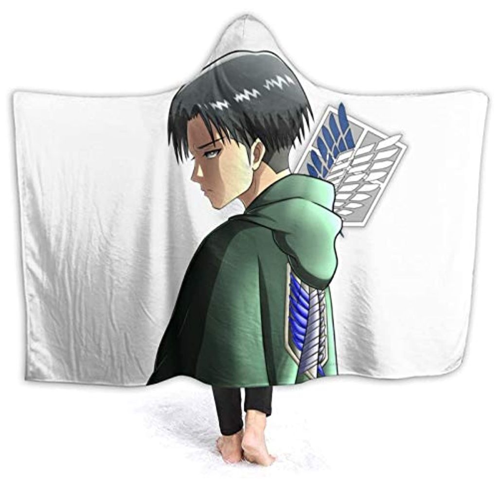 Attack On Titan Levi Ackerman Sword Flannel Hooded Blanket 9d4992 0 - Attack On Titan Store