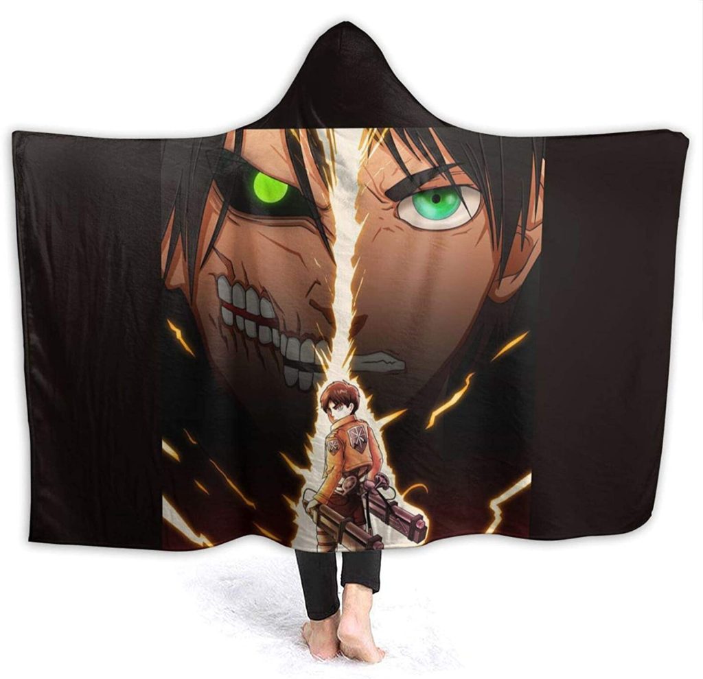 Attack On Titan Printed Blanket Throw Wearable Hooded Blanket 620cd3 0 - Attack On Titan Store