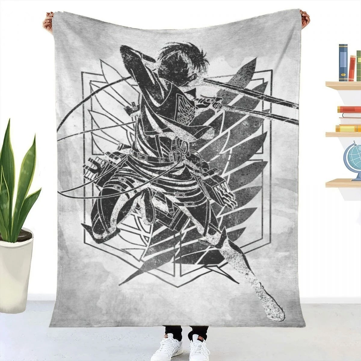 Attack on Titan Anime Wings of Liberty Blanket and Throws Collage Fleece Flannel Throw Blanket Ultra 6 - Attack On Titan Store