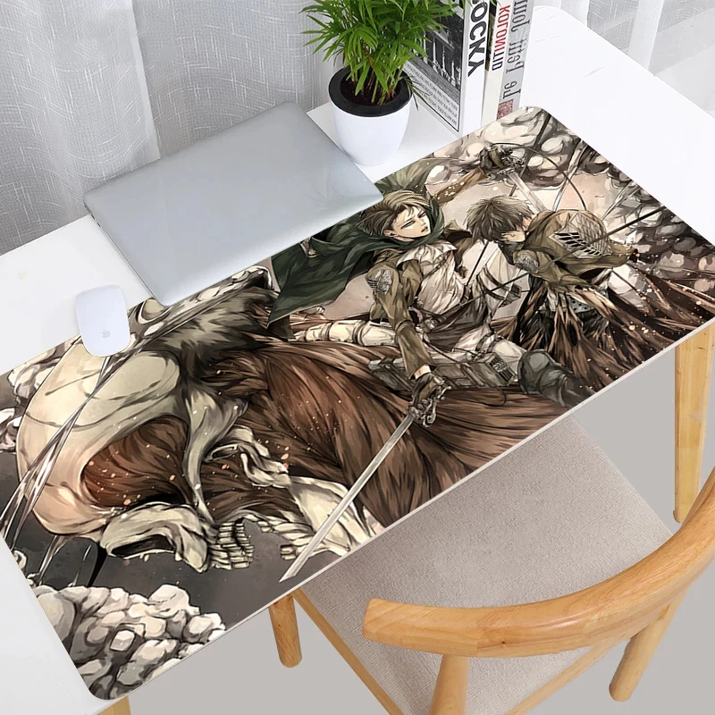 Attack on Titan Mouse Pad Desk Protector Keyboard Mat Gaming Gamer Pc Accessories Mats Computer Desktop 16 - Attack On Titan Store