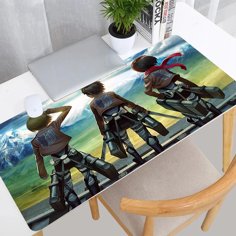 Attack on Titan Mouse Pad Desk Protector Keyboard Mat Gaming Gamer Pc Accessories Mats Computer Desktop 19 - Attack On Titan Store