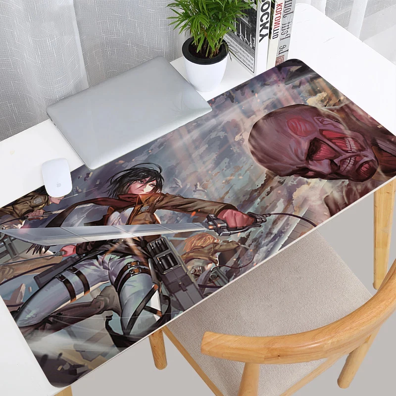 Attack on Titan Mouse Pad Desk Protector Keyboard Mat Gaming Gamer Pc Accessories Mats Computer Desktop 2 - Attack On Titan Store