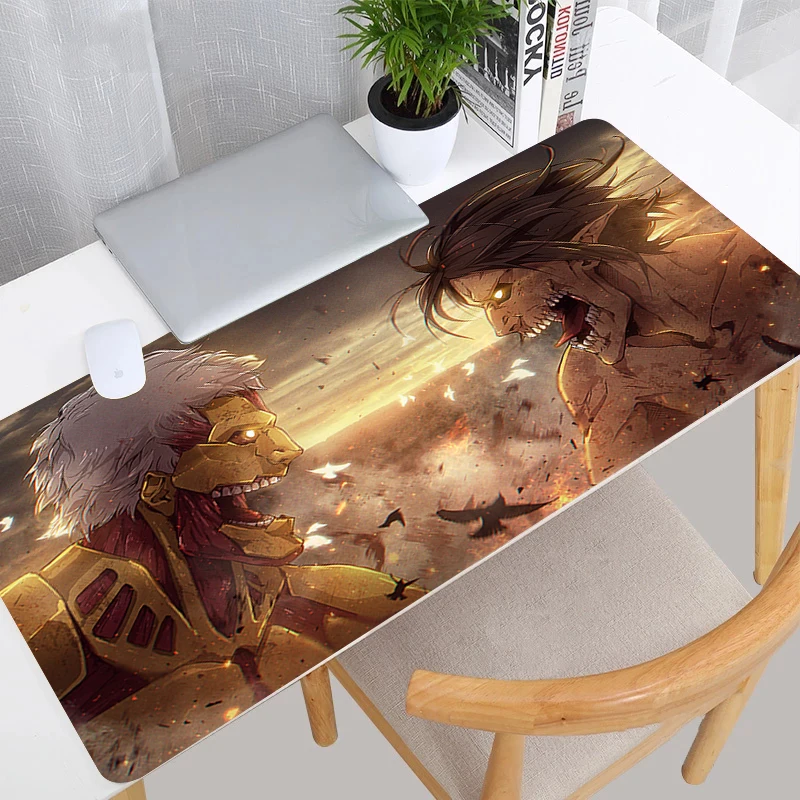 Attack on Titan Mouse Pad Desk Protector Keyboard Mat Gaming Gamer Pc Accessories Mats Computer Desktop 4 - Attack On Titan Store