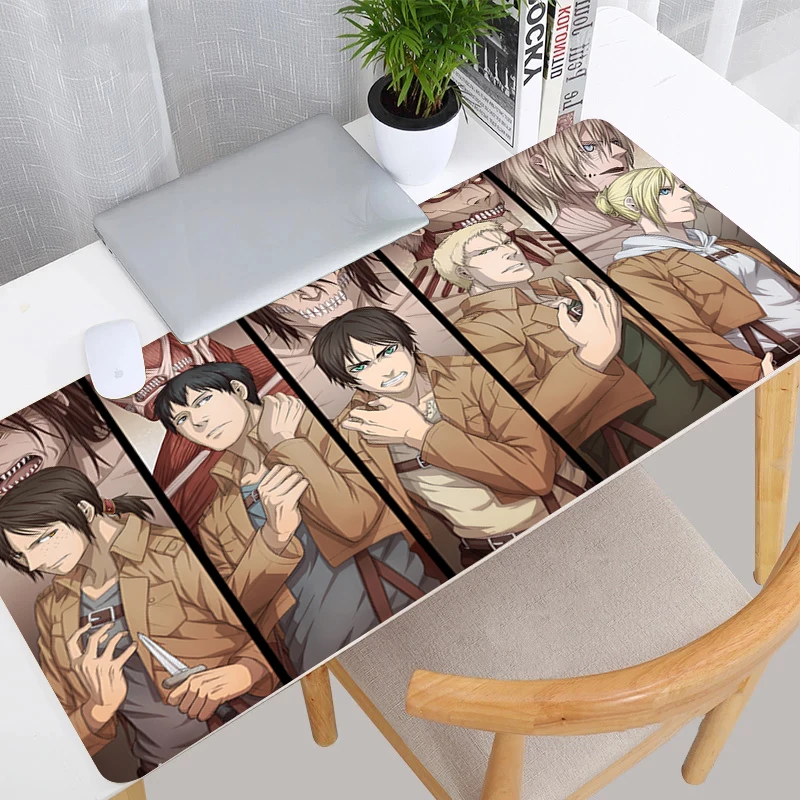 Attack on Titan Mouse Pad Desk Protector Keyboard Mat Gaming Gamer Pc Accessories Mats Computer Desktop 5 - Attack On Titan Store