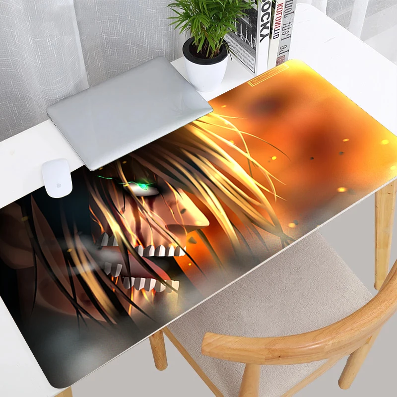 Attack on Titan Mouse Pad Desk Protector Keyboard Mat Gaming Gamer Pc Accessories Mats Computer Desktop 7 - Attack On Titan Store