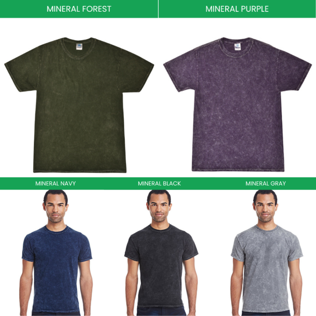 Mineral Wash T shirt Color Chart - Attack On Titan Store