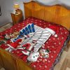 attack on titan anime premium quilt aot merry christmas outfit santa snowman reindeer quilt blanketzasxj - Attack On Titan Store