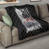 attack on titan anime premium quilt colossal titan wrecking wall wings of freedom symbol quilt blankethmgol - Attack On Titan Store