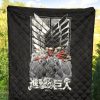 attack on titan anime premium quilt colossal titan wrecking wall wings of freedom symbol quilt blanketwcjw3 - Attack On Titan Store