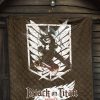 attack on titan anime premium quilt eren fighting white shining wings of freedom symbol quilt blanketarn6g - Attack On Titan Store