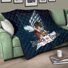 attack on titan anime premium quilt eren titan punch and eren human metal wings of freedom quilt blanketsgd5z - Attack On Titan Store