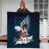 attack on titan anime premium quilt eren titan punch and eren human metal wings of freedom quilt blanketunxkk - Attack On Titan Store