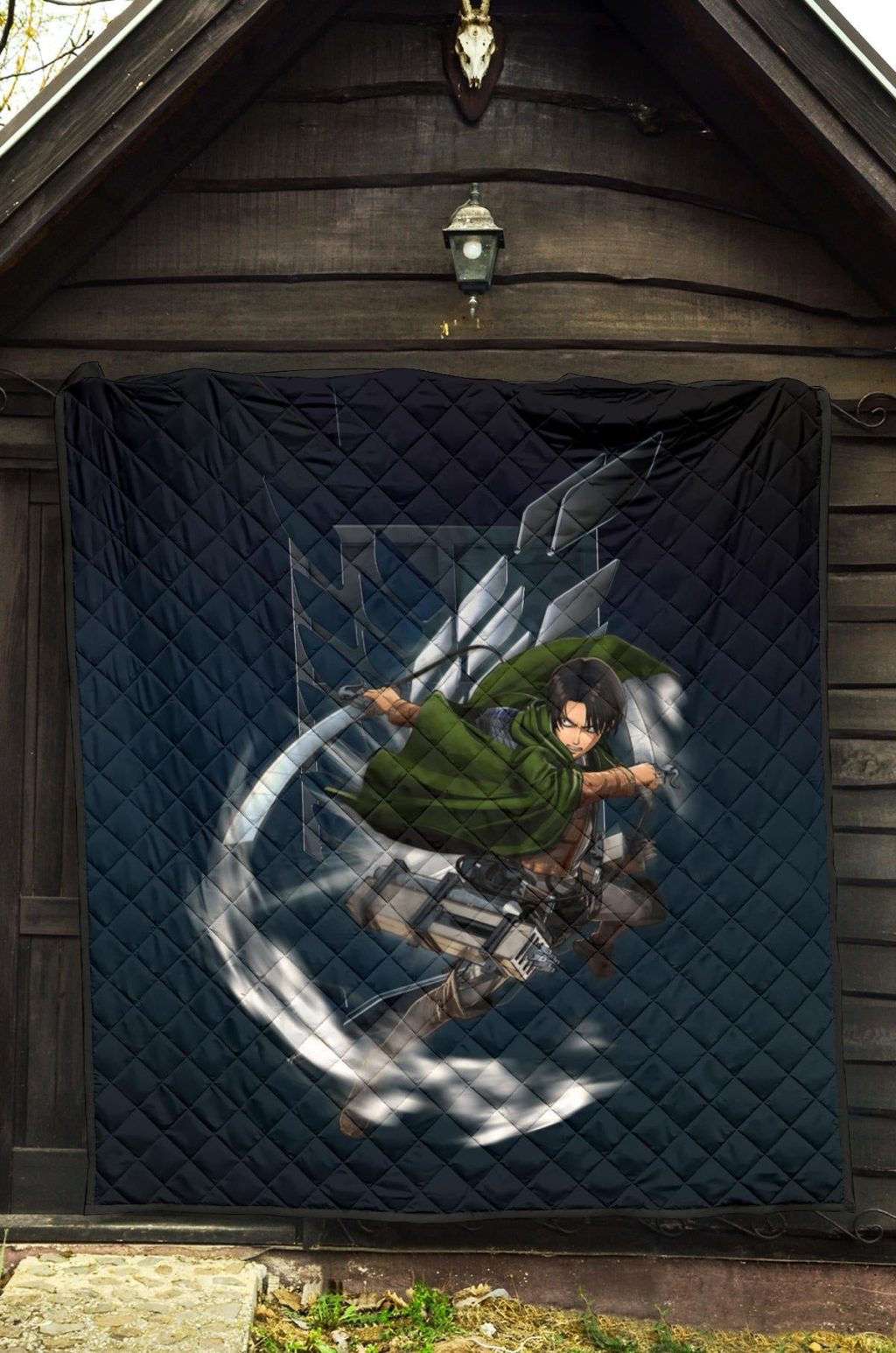 attack on titan anime premium quilt levi fighting wind blade metal wings of freedom quilt blanket2gwu1 - Attack On Titan Store