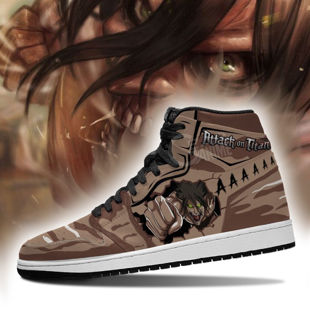 eren titan jordan sneakers costume attack on titan anime sneakers gearanime 3 - Attack On Titan Store