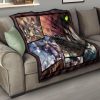 eren yeager and levi ackerman attack on titan premium quilt blanket anime home decor custom for fans ta1kf - Attack On Titan Store